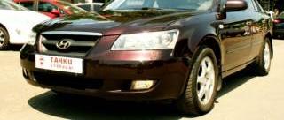 hyundai sonata-2007 красный 123т.км