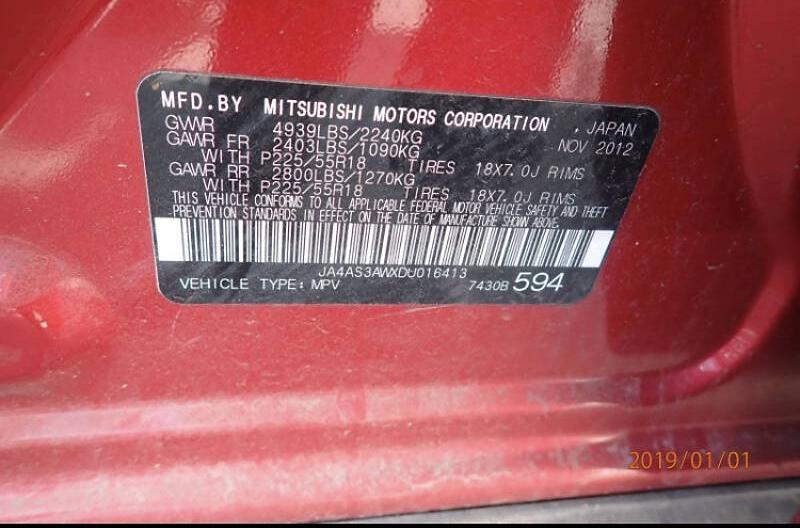Mitsubishi Outlander XL Xl 2012