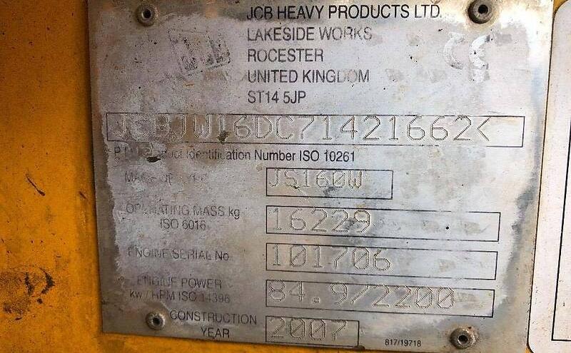 JCB JS 160 2007