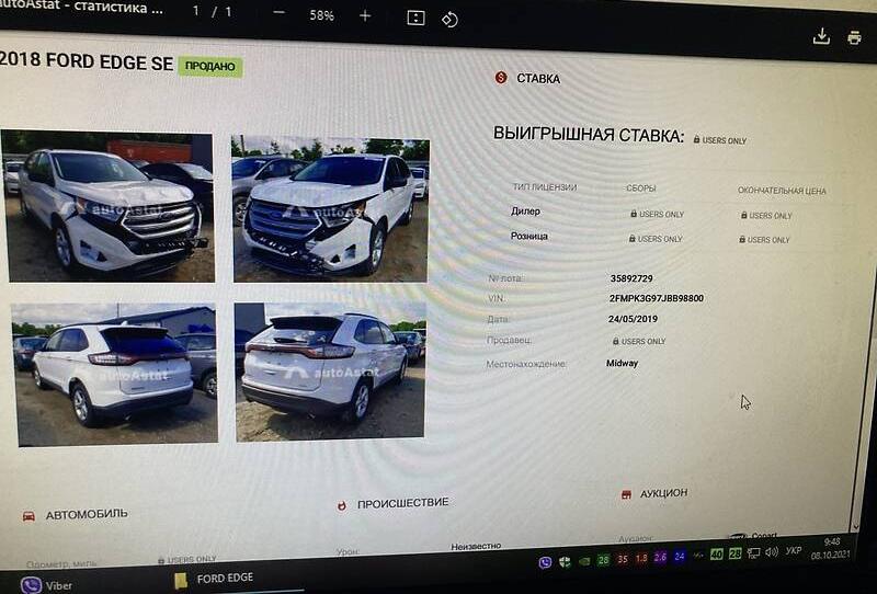 Ford Edge SE 2018