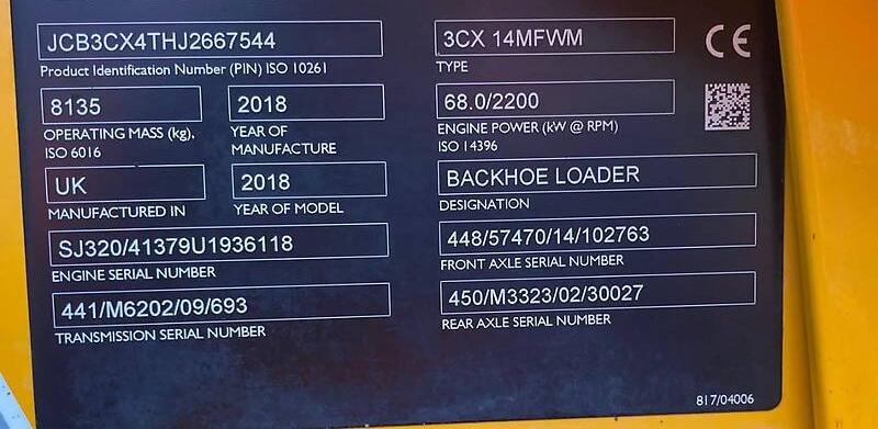 JCB 3CX 2018