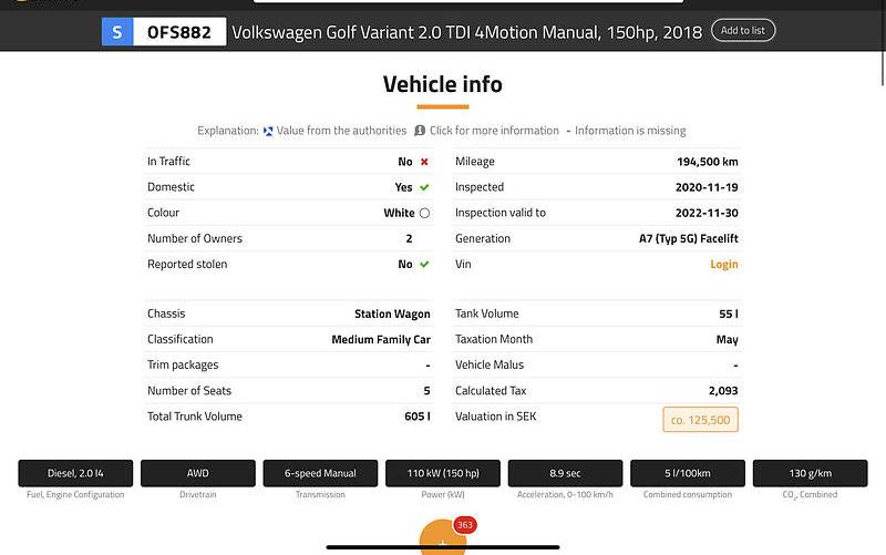 Volkswagen Golf VII 4Motion 2.0 2017