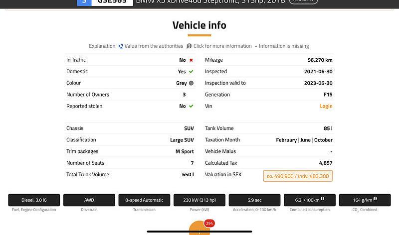 BMW X5 M packet 40d 230kw 2018